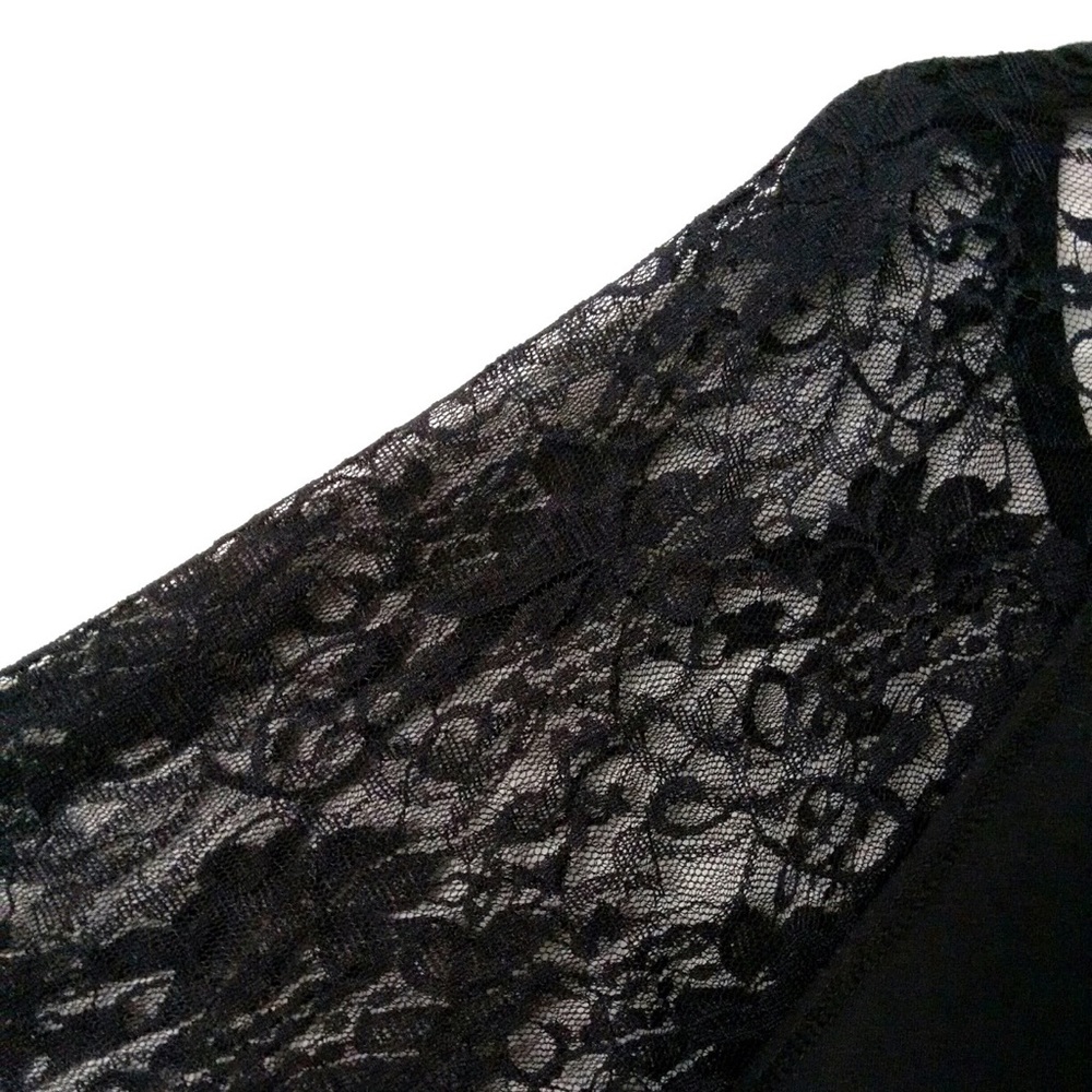 lei long sleeve top with lace sleeves - Picture 5 of 7
